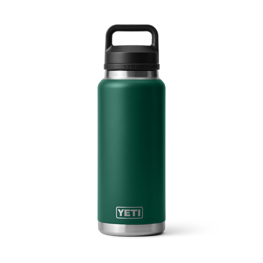 YETI RAMBLER 36OZ BOTTLE CHUG BLACK FOREST GREEN *PICK UP ONLY*