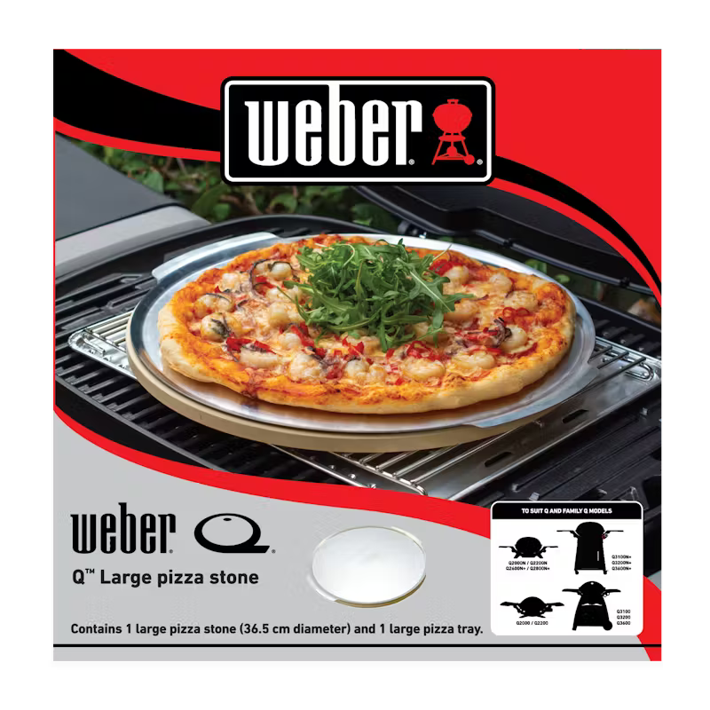 WEBER Q PIZZA STONE (LARGE 36.5CM) *PICK UP ONLY*