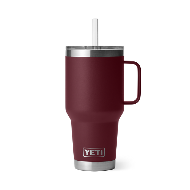 YETI RAMBLER 35OZ STRAW MUG WILD VINE RED