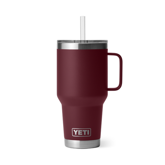 YETI RAMBLER 35OZ STRAW MUG WILD VINE RED