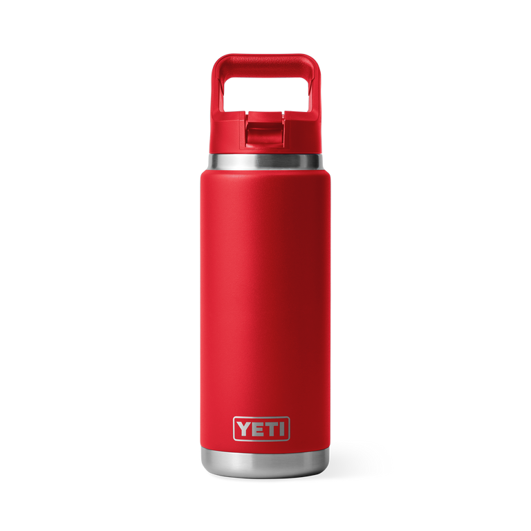 YETI RAMBLER 26OZ BOTTLE STRAW RESCUE RED