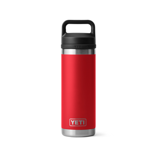 YETI RAMBLER 18OZ BOTTLE CHUG RESCUE RED