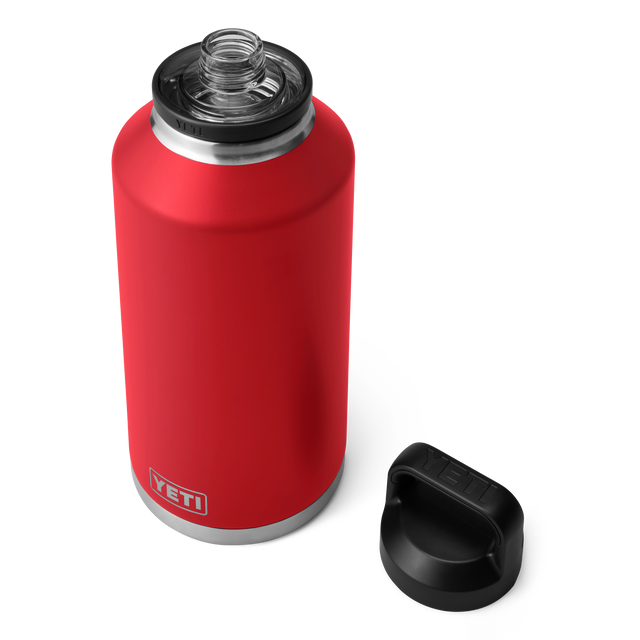 YETI RAMBLER 64OZ BOTTLE CHUG RESCUE RED