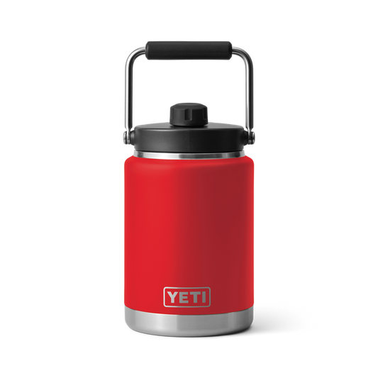 YETI RAMBLER HALF GALLON JUG RESCUE RED