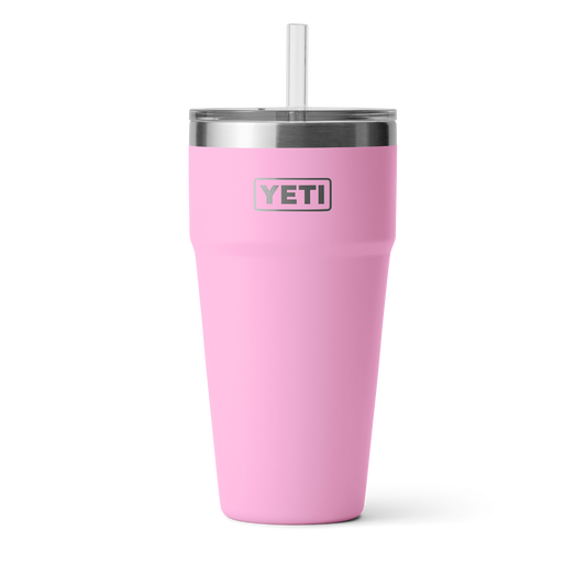 YETI RAMBLER 26 OZ STRAW CUP POWER PINK
