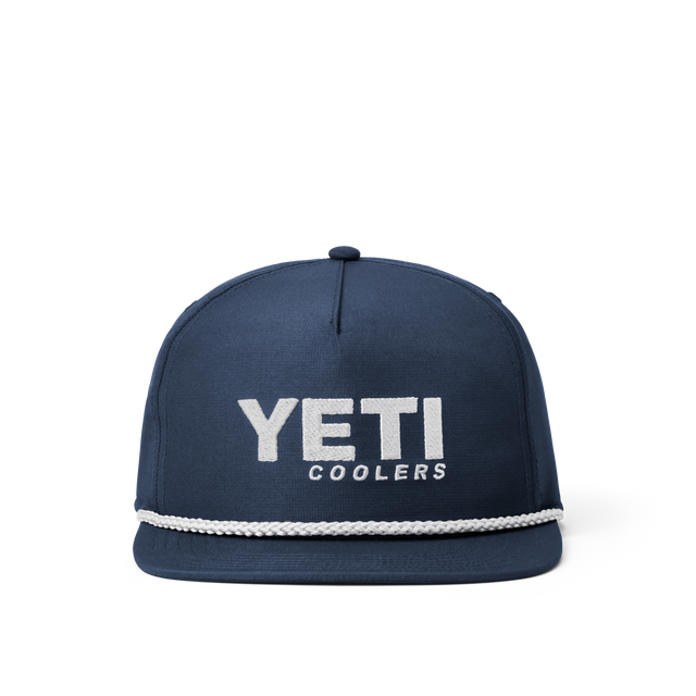 YETI COOLERS FLAT BRIM ROPE HAT NAVY