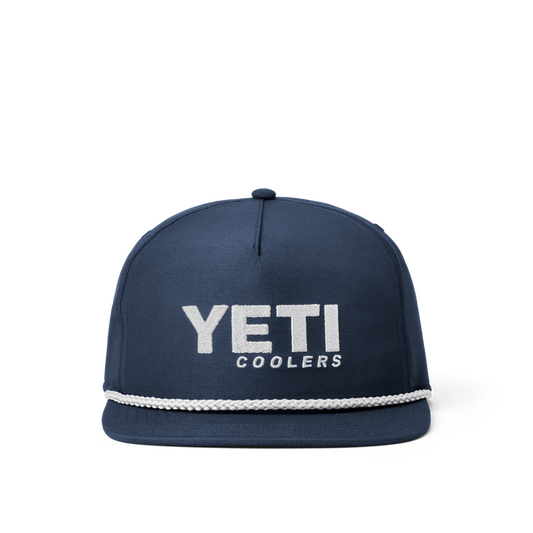 YETI COOLERS FLAT BRIM ROPE HAT NAVY