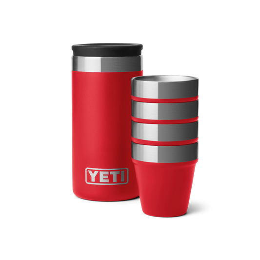 YETI SHOT GLASSES & CARRY CASE RESCUE RED