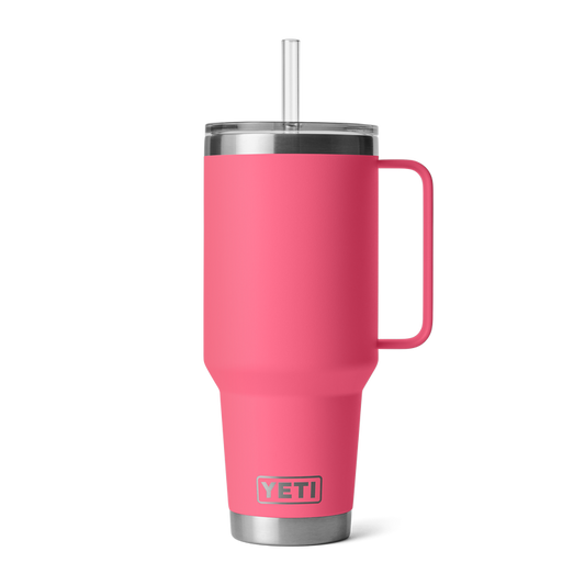 YETI RAMBLER 42oz STRAW MUG TROPICAL PINK