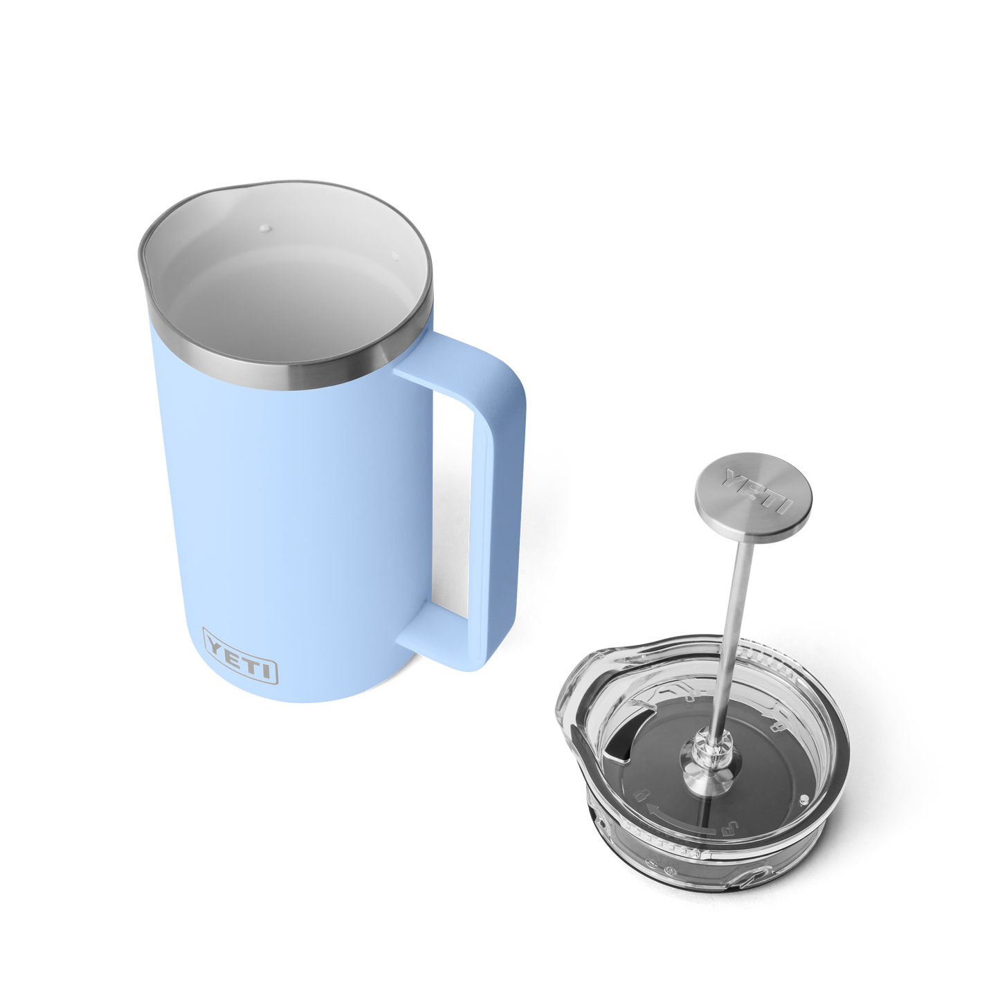 YETI RAMBLER 34OZ FRENCH PRESS BIG SKY BLUE