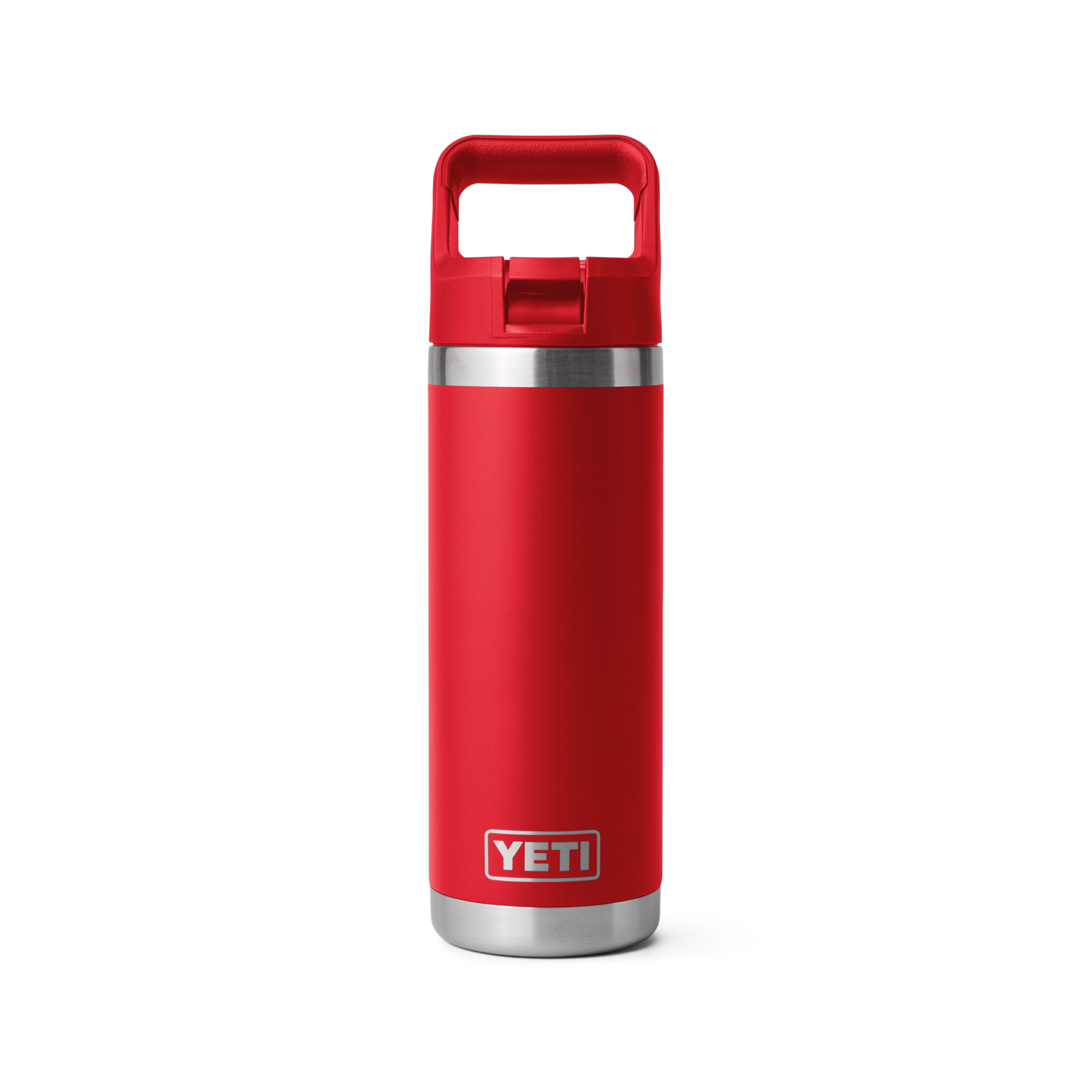 YETI RAMBLER 18OZ BOTTLE STRAW RESCUE RED