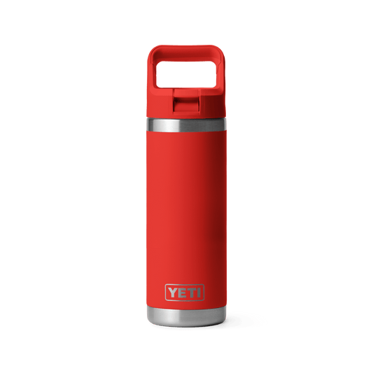 YETI RAMBLER 18OZ BOTTLE STRAW CANYON RED