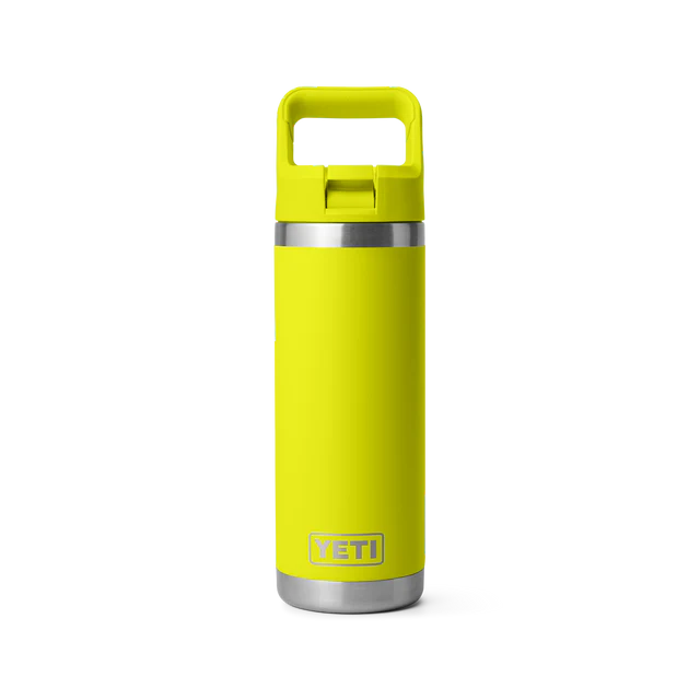 YETI RAMBLER 18OZ BOTTLE STRAW FIREFLY YELLOW