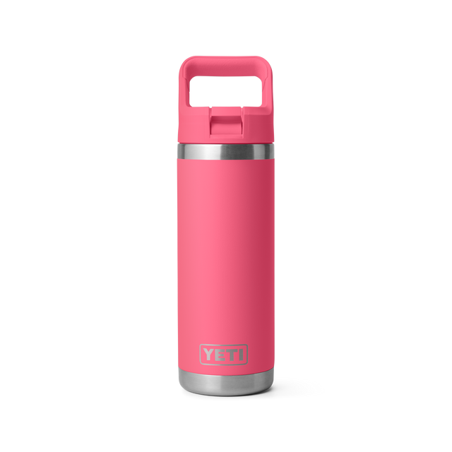 YETI RAMBLER 18OZ BOTTLE STRAW TROPICAL PINK