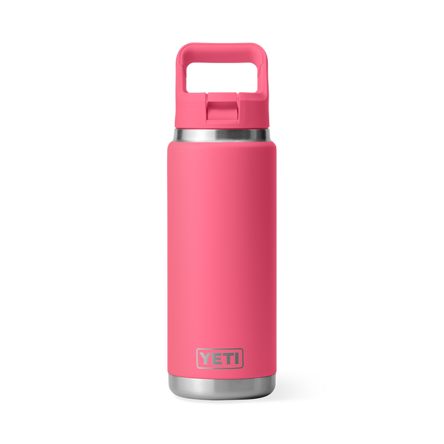 YETI RAMBLER 26OZ BOTTLE STRAW TROPICAL PINK