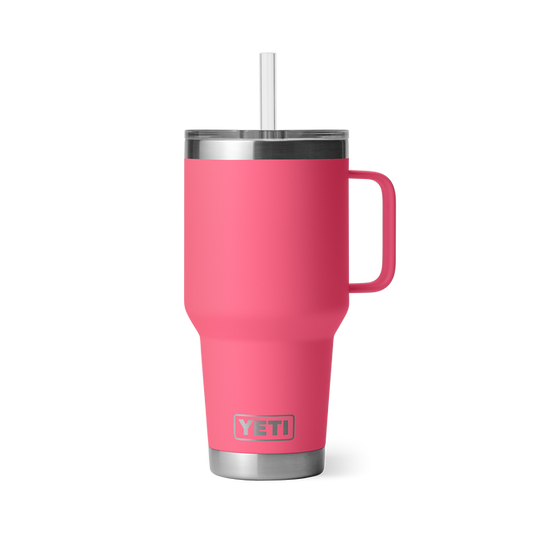 YETI RAMBLER 35oz STRAW MUG TROPICAL PINK